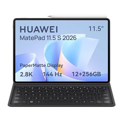 Huawei MatePad 11.5 S 2026 Tablet mit Tastatur und M-Pencil-Pro, 12+256GB 2.8K 144Hz Ultraklares PaperMatte Display, 8800 mAh Akkus, 40W SuperCharge, WiFi 6, Gaming, 30 Monate Garantie Huawei MatePad 11.5 S 2026 Tablet mit Tastatur und M-Pencil-Pro, 12+256GB 2.8K 144Hz Ultraklares PaperMatte Display, 8800 mAh Akkus, 40W SuperCharge, WiFi 6, Gaming, 30 Monate Garantie