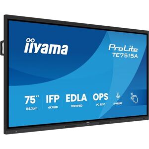 IIYAMA Prolite TE7515A-B1AG 75' 4K UHD Google EDLA-zertifiziertes interaktives Display IIYAMA Prolite TE7515A-B1AG 75' 4K UHD Google EDLA-zertifiziertes interaktives Display