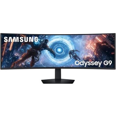 Samsung Odyssey G91F, Ultrawide Curved 32:9, Gaming Monitor, 49 Zoll, LED-VA-Panel, DQHD, 5120 x 1440, DisplayHDR 600, AMD FreeSync Premium Pro, 1ms, 144 Hz, Schwarz, LS49FG916EUXEN Samsung Odyssey G91F, Ultrawide Curved 32:9, Gaming Monitor, 49 Zoll, LED-VA-Panel, DQHD, 5120 x 1440, DisplayHDR 600, AMD FreeSync Premium Pro, 1ms, 144 Hz, Schwarz, LS49FG916EUXEN