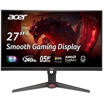 Acer Nitro XV270 W3 Gaming Monitor 27 Zoll (68,6 cm) Full HD 240Hz 27 Zoll (68,6 cm Bildschirm) Full HD, 240Hz, bis zu 0.5ms (GtG), HDMI 2.0, DP 1.4, höhenverstellbar, Pivot Acer Nitro XV270 W3 Gaming Monitor 27 Zoll (68,6 cm) Full HD 240Hz 27 Zoll (68,6 cm Bildschirm) Full HD, 240Hz, bis zu 0.5ms (GtG), HDMI 2.0, DP 1.4, höhenverstellbar, Pivot