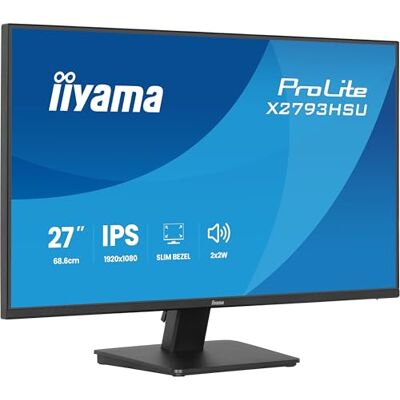 IIYAMA Prolite X2793HSU-B1 68,6cm 27" IPS LED-Monitor Full-HD 120Hz HDMI DP USB2.0 Slim-Line Adaptive Sync Energieklasse C schwarz IIYAMA Prolite X2793HSU-B1 68,6cm 27" IPS LED-Monitor Full-HD 120Hz HDMI DP USB2.0 Slim-Line Adaptive Sync Energieklasse C schwarz