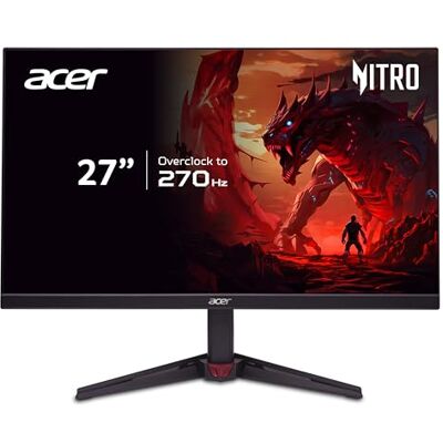 Acer Nitro VG270UZ1 Gaming Monitor 27 Zoll (68,6 cm) WQHD, 270Hz 27 Zoll (68,6 cm Bildschirm) WQHD, 270Hz, 1ms (VRB), HDMI 2.0, DP 1.4, FreeSync Premium, 99% sRGB, VESA Acer Nitro VG270UZ1 Gaming Monitor 27 Zoll (68,6 cm) WQHD, 270Hz 27 Zoll (68,6 cm Bildschirm) WQHD, 270Hz, 1ms (VRB), HDMI 2.0, DP 1.4, FreeSync Premium, 99% sRGB, VESA