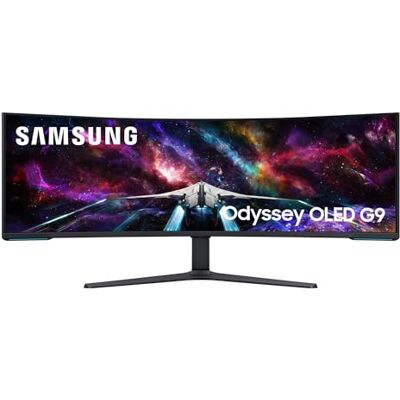 Samsung Odyssey Neo G95NC Curved Gaming Monitor, 57 Zoll, VA-Panel, 7.680 x 2.160 Pixel, Quantum Mini LED, Freesync Premium Pro, Bildwiederholrate 240 Hz, Reaktionszeit 1 ms (G/G), Weiß Samsung Odyssey Neo G95NC Curved Gaming Monitor, 57 Zoll, VA-Panel, 7.680 x 2.160 Pixel, Quantum Mini LED, Freesync Premium Pro, Bildwiederholrate 240 Hz, Reaktionszeit 1 ms (G/G), Weiß