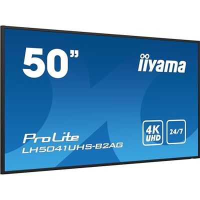 IIYAMA LH5041UHS-B2AG Digital Signage Flachbildschirm 127 cm (50") LCD 3840 x 2160 Pixel 24/7 50" VA 3840 x 2160 16:9 500 cd/m² 5000:1 VGA HDMI x3 Mini Jack RS-232c RJ45 IR RCA USB HDCP 2.2 115W IIYAMA LH5041UHS-B2AG Digital Signage Flachbildschirm 127 cm (50") LCD 3840 x 2160 Pixel 24/7 50" VA 3840 x 2160 16:9 500 cd/m² 5000:1 VGA HDMI x3 Mini Jack RS-232c RJ45 IR RCA USB HDCP 2.2 115W