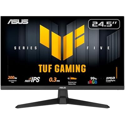 Asus TUF Gaming VG259Q5A Full HD Monitor (24,5 Zoll, 1920 x 1080, 200Hz, Fast IPS, 0,3ms Reaktionszeit, ELMB, Lautsprecher, HDMI, DisplayPort) Asus TUF Gaming VG259Q5A Full HD Monitor (24,5 Zoll, 1920 x 1080, 200Hz, Fast IPS, 0,3ms Reaktionszeit, ELMB, Lautsprecher, HDMI, DisplayPort)