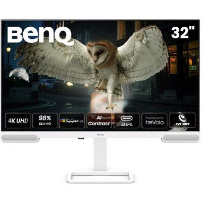 BenQ EW3290U 32" 4K mit 98% P3, exklusivem AI Contrast, integrierten 2.1-Kanal-Lautsprechern mit Tieftöner, 1 USB-Typ-C-Anschluss, 3 HDMI-Anschlüssen, ergonomischem Design und Eye-Care-Technologie BenQ EW3290U 32" 4K mit 98% P3, exklusivem AI Contrast, integrierten 2.1-Kanal-Lautsprechern mit Tieftöner, 1 USB-Typ-C-Anschluss, 3 HDMI-Anschlüssen, ergonomischem Design und Eye-Care-Technologie