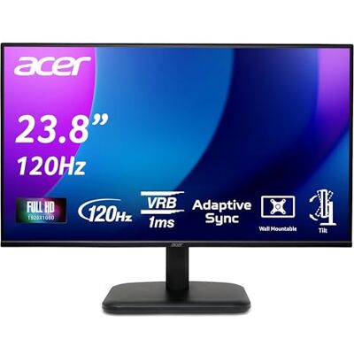 Acer EK241Y G Monitor 23,8 Zoll (60 cm Bildschirm) Full HD, IPS, 120Hz HDMI, 75Hz VGA, 4ms (GTG), HDMI 1.4, VGA, AdaptiveSync Acer EK241Y G Monitor 23,8 Zoll (60 cm Bildschirm) Full HD, IPS, 120Hz HDMI, 75Hz VGA, 4ms (GTG), HDMI 1.4, VGA, AdaptiveSync