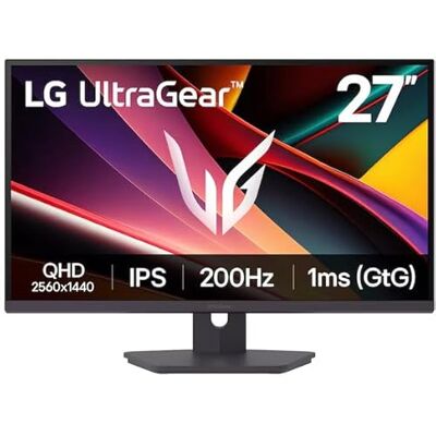 LG Ultragear™ 27G61ZA-B 27 Zoll WQHD IPS Gaming Monitor, 200Hz, DisplayHDR™ 400, AMD FreeSync Premium, Schwarz LG Ultragear™ 27G61ZA-B 27 Zoll WQHD IPS Gaming Monitor, 200Hz, DisplayHDR™ 400, AMD FreeSync Premium, Schwarz