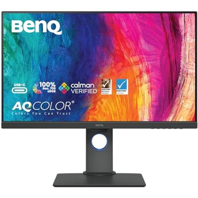 BenQ PD2705Q Grafiker Monitor (AQCOLOR Technologie, 27 Zoll, QHD, IPS, USB-C-Laden, DP / HDMI, KVM, Hardware kalibriert, Höhenverstellbar), MacBook kompatibel, schwarz BenQ PD2705Q Grafiker Monitor (AQCOLOR Technologie, 27 Zoll, QHD, IPS, USB-C-Laden, DP / HDMI, KVM, Hardware kalibriert, Höhenverstellbar), MacBook kompatibel, schwarz
