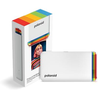Polaroid Hi-Print 2nd Generation Bluetooth-verbundener 2x3 Pocket Photo- und Dye-Sub-Drucker Weiß Polaroid Hi-Print 2nd Generation Bluetooth-verbundener 2x3 Pocket Photo- und Dye-Sub-Drucker Weiß