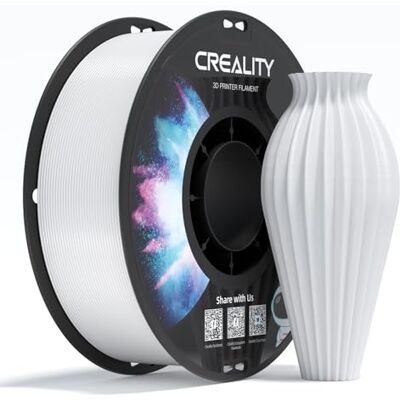 Creality CR-PETG 3D-Druckfilament 1,75 mm, Ausgezeichnete Zähigkeit, Hohe Präzision, Geruchlos, Ungiftig, Feuchtigkeitsbeständig, 1 kg (2,2 lbs), Glänzendes PETG-Filament für 3D-Drucker(Weiß) Creality CR-PETG 3D-Druckfilament 1,75 mm, Ausgezeichnete Zähigkeit, Hohe Präzision, Geruchlos, Ungiftig, Feuchtigkeitsbeständig, 1 kg (2,2 lbs), Glänzendes PETG-Filament für 3D-Drucker(Weiß)