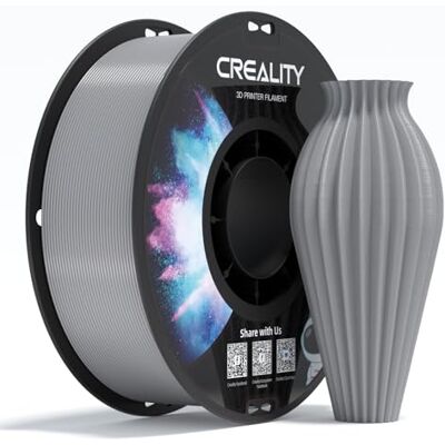 Creality CR-PETG 3D-Druckfilament 1,75 mm, Ausgezeichnete Zähigkeit, Hohe Präzision, Geruchlos, Ungiftig, Feuchtigkeitsbeständig, 1 kg (2,2 lbs), Glänzendes PETG-Filament für 3D-Drucker (Grau) Creality CR-PETG 3D-Druckfilament 1,75 mm, Ausgezeichnete Zähigkeit, Hohe Präzision, Geruchlos, Ungiftig, Feuchtigkeitsbeständig, 1 kg (2,2 lbs), Glänzendes PETG-Filament für 3D-Drucker (Grau)