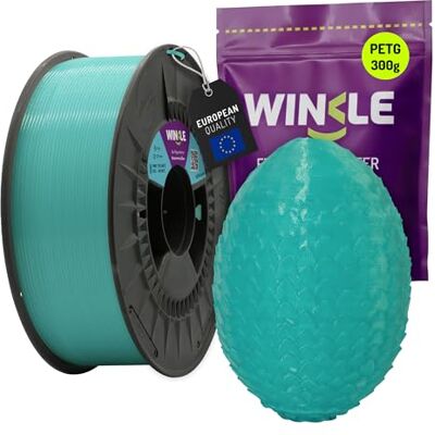 WINKLE FEED YOUR PRINTER WINKLE PETG Filament 1.75mm Crystal Blau 300g, 3D Drucker Filament WINKLE FEED YOUR PRINTER WINKLE PETG Filament 1.75mm Crystal Blau 300g, 3D Drucker Filament