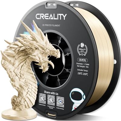 YOOPAI Creality PETG Filament 1.75mm, Hohe Präzision, Starke Zähigkeit, Geruchlos, Besserer Fluss, 1kg 3D Drucker Filament, 1.75mm Maßgenauigkeit +/- 0.02mm, PETG Beige YOOPAI Creality PETG Filament 1.75mm, Hohe Präzision, Starke Zähigkeit, Geruchlos, Besserer Fluss, 1kg 3D Drucker Filament, 1.75mm Maßgenauigkeit +/- 0.02mm, PETG Beige