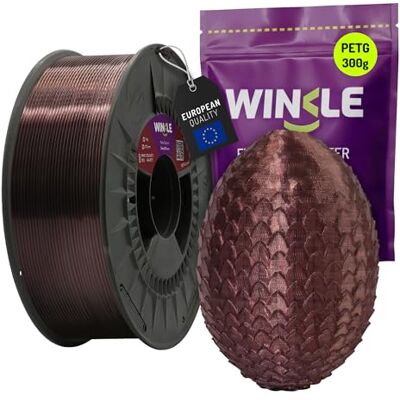 WINKLE FEED YOUR PRINTER WINKLE PETG Filament 1.75mm Crystal Dark Mauve 300g, 3D Drucker Filament WINKLE FEED YOUR PRINTER WINKLE PETG Filament 1.75mm Crystal Dark Mauve 300g, 3D Drucker Filament