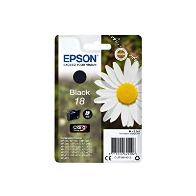 Epson 18 Black Daisy Genuine, Claria Home Ink Cartridge Epson 18 Black Daisy Genuine, Claria Home Ink Cartridge