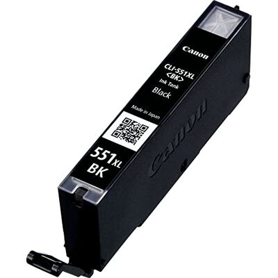 Canon Originaltinte CLI-551XL BK, Größe XL, Schwarz, Recyclebare Verpackung Canon Originaltinte CLI-551XL BK, Größe XL, Schwarz, Recyclebare Verpackung