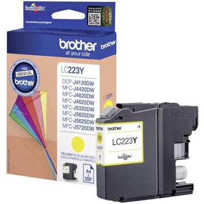 Brother Original Tintenpatrone LC-223Y gelb DCP-J562DW, DCP-J4120DW, MFC-J480DW, J680DW, 880DW, J4420DW, J4620DW, J4625DW, J5320DW, J5620DW, J5625DW, J5720DW Brother Original Tintenpatrone LC-223Y gelb DCP-J562DW, DCP-J4120DW, MFC-J480DW, J680DW, 880DW, J4420DW, J4620DW, J4625DW, J5320DW, J5620DW, J5625DW, J5720DW