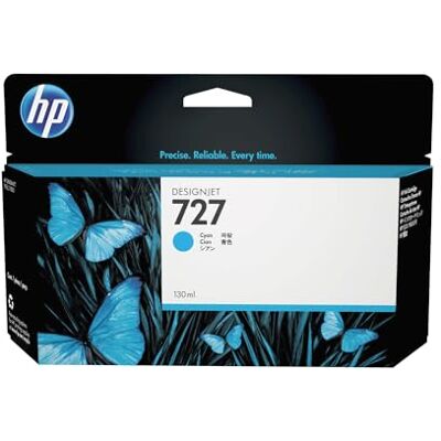 HP 727 Cyan, Original Druckerpatrone Tinte für DesignJet T930, T1500, T1530, T2500, T2530, 130 ml (B3P19A) HP 727 Cyan, Original Druckerpatrone Tinte für DesignJet T930, T1500, T1530, T2500, T2530, 130 ml (B3P19A)