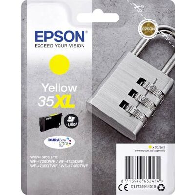 Epson 2783021 Original 35XL Tinte Schloss (WF-4720DWF, WF-4725DWF, WF-4730DTWF, WF-4740DTWF), gelb Epson 2783021 Original 35XL Tinte Schloss (WF-4720DWF, WF-4725DWF, WF-4730DTWF, WF-4740DTWF), gelb