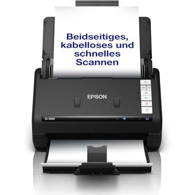 Epson Workforce ES-550W WLAN Dokumentenscanner 45 S./Min. / 90 ipm 100 Blatt automatischer Dokumenteneinzug Farbe USB-Konnektivität Bis DIN A4 Epson Workforce ES-550W WLAN Dokumentenscanner 45 S./Min. / 90 ipm 100 Blatt automatischer Dokumenteneinzug Farbe USB-Konnektivität Bis DIN A4