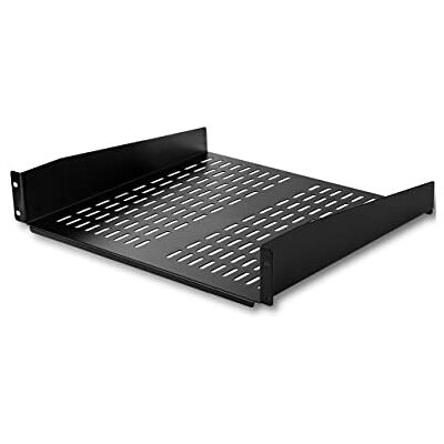 StarTech .com 2HE Server Rack Fachboden Universelles perforiertes Rackablage für 19 Zoll Netzwerk/Serverschrank Heavy Duty Stahl Belastbarkeit 23kg 40 cm tiefer Fachboden, Schwarz (CABSHELFV) 16" Depth StarTech .com 2HE Server Rack Fachboden Universelles perforiertes Rackablage für 19 Zoll Netzwerk/Serverschrank Heavy Duty Stahl Belastbarkeit 23kg 40 cm tiefer Fachboden, Schwarz (CABSHELFV) 16" Depth