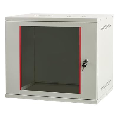 LINK Rack 19" Wandschrank 9U 19" (L) 542 mm (T) 400 mm Farbe grau zusammengebaut LINK Rack 19" Wandschrank 9U 19" (L) 542 mm (T) 400 mm Farbe grau zusammengebaut