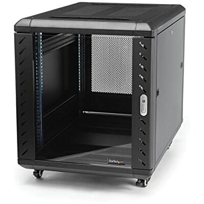 StarTech 12HE Enterprise Server Rack-Schrank, 19 Zoll 4-Pfosten Serverschrank, 75cm Montagetiefe, 800kg Traglast StarTech 12HE Enterprise Server Rack-Schrank, 19 Zoll 4-Pfosten Serverschrank, 75cm Montagetiefe, 800kg Traglast