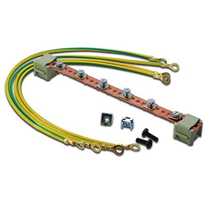 Digitus Potentialausgleichsschiene 220 mm Länge für 19" Netzwerk- & Serverschränke von 6 Verbindungspunkte inkl. 4x Erdungskabel Kupfer Digitus Potentialausgleichsschiene 220 mm Länge für 19" Netzwerk- & Serverschränke von 6 Verbindungspunkte inkl. 4x Erdungskabel Kupfer