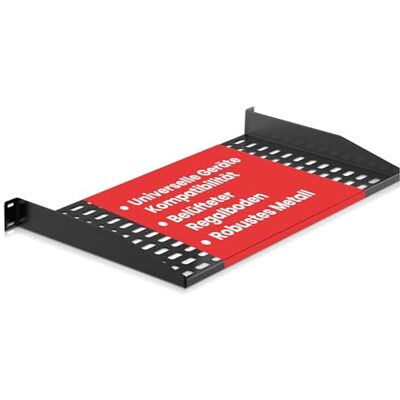 Pyle Fachboden 19 Zoll 1U Rack Shelf – Belüftete Ablage für Patchpanel und Netzwerkgeräte, Rackboden aus Stahl für Netzwerkschrank und Serverschrank, 50 kg Tragkraft Pyle Fachboden 19 Zoll 1U Rack Shelf – Belüftete Ablage für Patchpanel und Netzwerkgeräte, Rackboden aus Stahl für Netzwerkschrank und Serverschrank, 50 kg Tragkraft