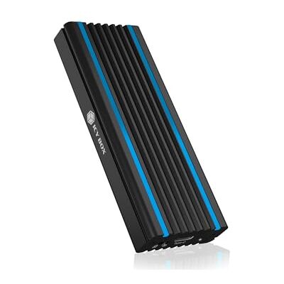 ICY BOX IB-1824ML-C31 SSD M.2 NVMe Gehäuse mit RGB LED Beleuchtung, USB 3.1 (Gen2, 10 Gbit/s), Kühlsystem, USB-C, USB-A, PCIe M-Key, Aluminium, Schwarz ICY BOX IB-1824ML-C31 SSD M.2 NVMe Gehäuse mit RGB LED Beleuchtung, USB 3.1 (Gen2, 10 Gbit/s), Kühlsystem, USB-C, USB-A, PCIe M-Key, Aluminium, Schwarz