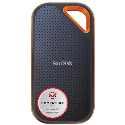 SanDisk Extreme PRO Portable SSD 2 TB (externe SSD, NVMe-SSD-Performance, 2,5 Zoll, 2.000 MB/s Lesen und Schreiben, AES-Verschlüsselung, IP65-Wasser- und -Staubschutz) grau SanDisk Extreme PRO Portable SSD 2 TB (externe SSD, NVMe-SSD-Performance, 2,5 Zoll, 2.000 MB/s Lesen und Schreiben, AES-Verschlüsselung, IP65-Wasser- und -Staubschutz) grau