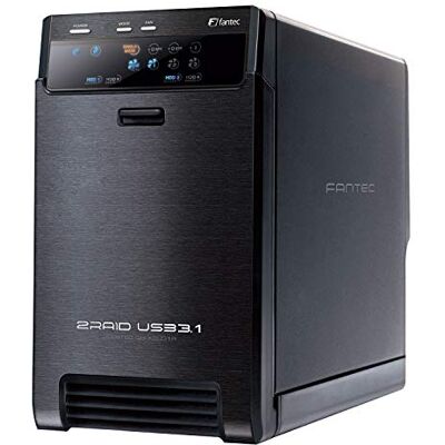 Fantec QB-X2U31R USB3.2 Gen2 RAID Festplattengehäuse für 2x SATA 3,5/2,5 Zoll HDDs oder SSDs, Transferraten bis 10Gbit/s, RAID Funktion 0/1/Single, Lüfter Automatik, Kabel USB-C, Metall schwarz Fantec QB-X2U31R USB3.2 Gen2 RAID Festplattengehäuse für 2x SATA 3,5/2,5 Zoll HDDs oder SSDs, Transferraten bis 10Gbit/s, RAID Funktion 0/1/Single, Lüfter Automatik, Kabel USB-C, Metall schwarz