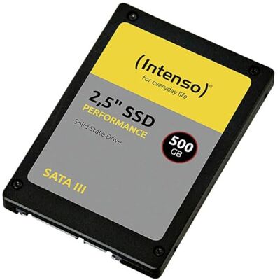 Intenso SSD Performance 2.5 SLC 500GB SATA 3 SSD mit 550 MB/s Lesegeschwindigkeit, SLC-Cache, 7mm Bauhöhe für Laptop und PC, Schock-resistent und Geräuschlos Intenso SSD Performance 2.5 SLC 500GB SATA 3 SSD mit 550 MB/s Lesegeschwindigkeit, SLC-Cache, 7mm Bauhöhe für Laptop und PC, Schock-resistent und Geräuschlos