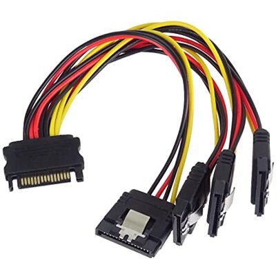 PremiumCord Power Splitter SATA auf Festplatte, Netzteil 4x SATA für Festplatten, SSD, CD / DVD-Rekorder PremiumCord Power Splitter SATA auf Festplatte, Netzteil 4x SATA für Festplatten, SSD, CD / DVD-Rekorder