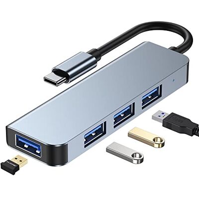 Casavello USB-C Hub - 4 USB 3.0 Ports, Kompatibel mit MacBook Pro/Air, Schnelle Datenübertragung Casavello USB-C Hub - 4 USB 3.0 Ports, Kompatibel mit MacBook Pro/Air, Schnelle Datenübertragung