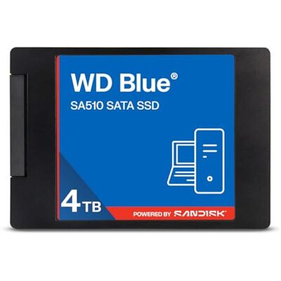 SanDisk WD Blue SA510 2,5”/7mm SATA SSD interner Speicher 4 TB (bis zu 560 MB/s, 3D NAND, Acronis True Image, Dashboard) SanDisk WD Blue SA510 2,5”/7mm SATA SSD interner Speicher 4 TB (bis zu 560 MB/s, 3D NAND, Acronis True Image, Dashboard)