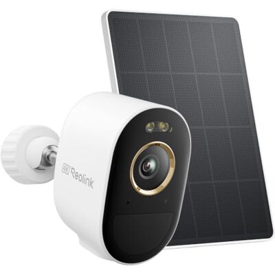 Reolink 4K Kabellose Überwachungskamera Aussen Akku, 2,4/5GHz WiFi Farbnachtsicht, Keine Monatsgebühr, Solar WLAN Kamera Outdoor mit Mensch/Auto/Tiererkennung, Argus 3 Ultra+Solarpanel Reolink 4K Kabellose Überwachungskamera Aussen Akku, 2,4/5GHz WiFi Farbnachtsicht, Keine Monatsgebühr, Solar WLAN Kamera Outdoor mit Mensch/Auto/Tiererkennung, Argus 3 Ultra+Solarpanel