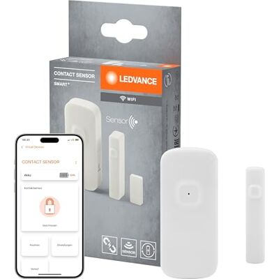 LEDVANCE SMART WIFI intelligenter Kontaktsensor für Smart Home im Innenbereich, ohne Kabel, weiß, Steuerung via App, integrierter wiederaufladbarer Akku und einfaches Aufladen über USB-C LEDVANCE SMART WIFI intelligenter Kontaktsensor für Smart Home im Innenbereich, ohne Kabel, weiß, Steuerung via App, integrierter wiederaufladbarer Akku und einfaches Aufladen über USB-C