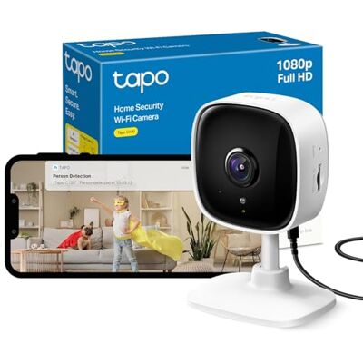 Tapo TP-Link C100 WLAN IP Kamera Überwachungskamera Innen (1080p-Auflösung, 2-Wege-Audio, Nachtsicht zu 9m, bis zu 128 GB lokaler Speicher auf SD Karte, kompatibel mit Amazon Alexa) Weiß Tapo TP-Link C100 WLAN IP Kamera Überwachungskamera Innen (1080p-Auflösung, 2-Wege-Audio, Nachtsicht zu 9m, bis zu 128 GB lokaler Speicher auf SD Karte, kompatibel mit Amazon Alexa) Weiß