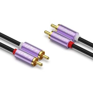 J&D 2 RCA Audio-Kabel, Violett Aluminiumlegierungs-Gehäuse Vergoldet 2 RCA Männlich/Männlich Stereo-Hilfsaudiokabel für Heimkino HDTV Verstärker Hi-Fi-Systeme Lautsprecher, 0.9 M J&D 2 RCA Audio-Kabel, Violett Aluminiumlegierungs-Gehäuse Vergoldet 2 RCA Männlich/Männlich Stereo-Hilfsaudiokabel für Heimkino HDTV Verstärker Hi-Fi-Systeme Lautsprecher, 0.9 M