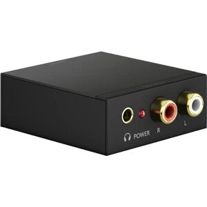 goobay 58493 Toslink Extractor Audio S/PDIF Digital auf Analog Konverter/Audio Adapter/Umwandlung von Audiosignalen/Cinch Buchse & 3,5 mm Klinke/Blu ray Player, PS4, PS5, XBox/Schwarz goobay 58493 Toslink Extractor Audio S/PDIF Digital auf Analog Konverter/Audio Adapter/Umwandlung von Audiosignalen/Cinch Buchse & 3,5 mm Klinke/Blu ray Player, PS4, PS5, XBox/Schwarz