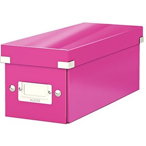Leitz Click & Store WOW schmale Aufbewahrungsbox mit Deckel, Box zur CD Aufbewahrung, als Geschenkbox oder für Zubehör im Haushalt und Büro, 84% recycelte Premium-Hartpappe, Pink, 60410023 Leitz Click & Store WOW schmale Aufbewahrungsbox mit Deckel, Box zur CD Aufbewahrung, als Geschenkbox oder für Zubehör im Haushalt und Büro, 84% recycelte Premium-Hartpappe, Pink, 60410023