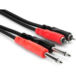 Hosa CPR-203, standard Audiokabel, Dual 1/4 Zoll TS auf Dual RCA, 3m Länge Hosa CPR-203, standard Audiokabel, Dual 1/4 Zoll TS auf Dual RCA, 3m Länge