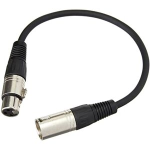 PULSE PLS00293 Mikrofonkabel, 3-polig, XLR-Stecker auf XLR-Buchse, 0,3 m, Nickel PULSE PLS00293 Mikrofonkabel, 3-polig, XLR-Stecker auf XLR-Buchse, 0,3 m, Nickel