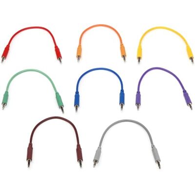 Hosa CMM-815 Patchkabel Set 15cm 3,5mm Miniklinke 8 Farben Hosa CMM-815 Patchkabel Set 15cm 3,5mm Miniklinke 8 Farben