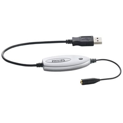 Philips LFH9034 USB Audio Adapter für Kopfhörer oder Lautsprecher mit 3.5 mm, Klinkenstecker, anthrazit/Silber Philips LFH9034 USB Audio Adapter für Kopfhörer oder Lautsprecher mit 3.5 mm, Klinkenstecker, anthrazit/Silber