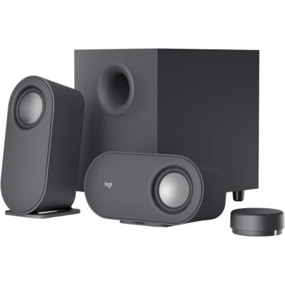 Logitech Z407 Bluetooth-Computerlautsprecher mit Subwoofer Kabelloser Steuerung, Raumfüllendem Sound, Premium-Audio, USB-Lautsprechern, UK-Stecker Graphit Logitech Z407 Bluetooth-Computerlautsprecher mit Subwoofer Kabelloser Steuerung, Raumfüllendem Sound, Premium-Audio, USB-Lautsprechern, UK-Stecker Graphit
