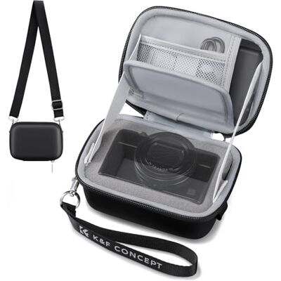 K&F CONCEPT Digitalkameras Tasche für kleine Kameras, kompatibel mit Sony RX100-Serie/für Canon G-Serie/für Fujifilm XQ1/XQ2 / für Leica D-Lux/C-Lux/für Panasonic LX K&F CONCEPT Digitalkameras Tasche für kleine Kameras, kompatibel mit Sony RX100-Serie/für Canon G-Serie/für Fujifilm XQ1/XQ2 / für Leica D-Lux/C-Lux/für Panasonic LX