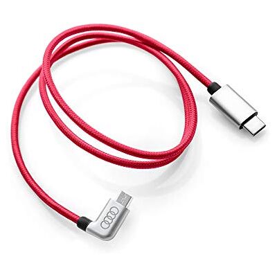 Audi 8S0051435J Ladekabel USB-C auf Micro-USB Kabel gewinkelt rot Audi 8S0051435J Ladekabel USB-C auf Micro-USB Kabel gewinkelt rot